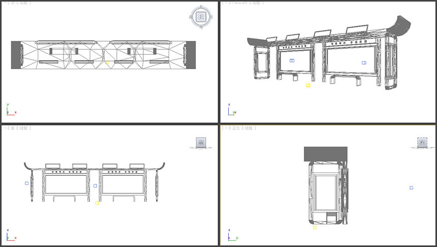 特色仿古公交車站臺