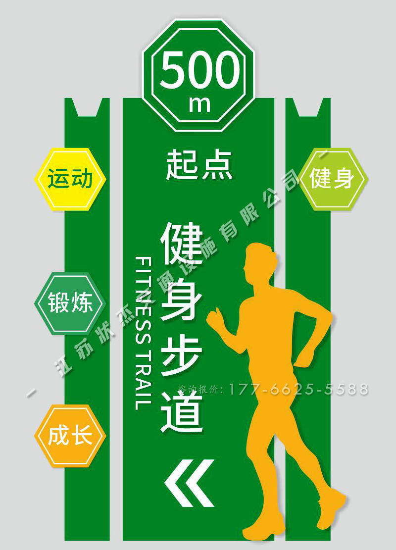 健身步道起點標(biāo)牌效果圖