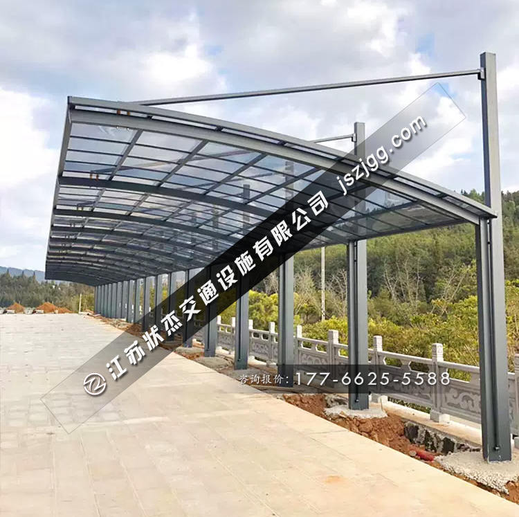 斜拉式鋁合金自行車棚