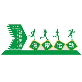 健身步道標(biāo)識(shí)牌效果圖