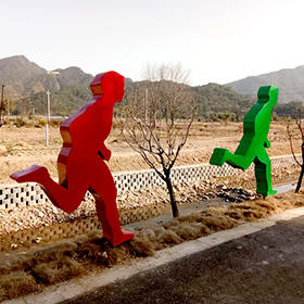 運(yùn)動(dòng)跑步人物造型標(biāo)牌效果圖