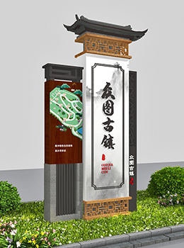 古鎮(zhèn)導視牌制作效果圖