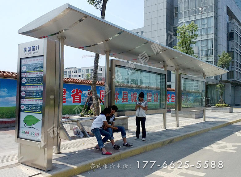 江西南昌不銹鋼候車亭案例