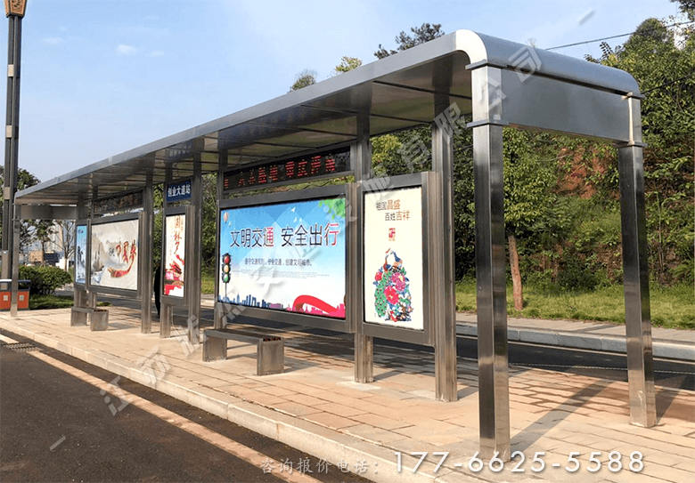 福建福州不銹鋼候車亭案例