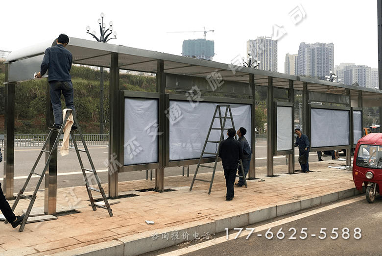 福建福州不銹鋼候車亭案例