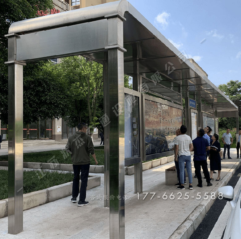 福建福州不銹鋼候車亭案例