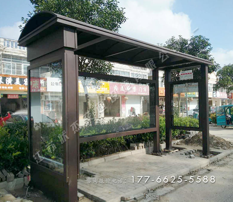 江蘇鹽城鄉(xiāng)鎮(zhèn)簡約公交車站臺(tái)